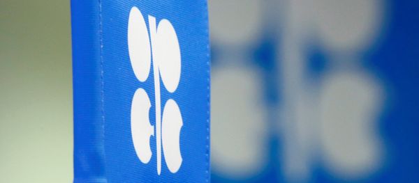 The OPEC flag and the OPEC logo are seen before a news conference in Vienna, Austria, October 24, 2016 - Sputnik International