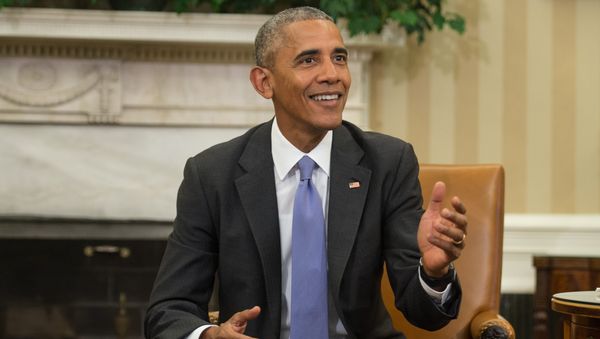 US President Barack Obama speaks to the press as he meets with business, government, and national security to discuss the Trans-Pacific Partnership (TPP) in the Oval Office at the White House in Washington, DC, on September 16, 2016 - Sputnik International