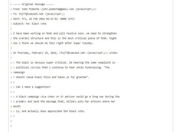 One of the 'Podesta Emails' released by Wikileaks One of the 'Podesta Emails' released by Wikileaks - Sputnik International