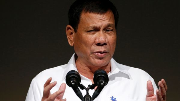 Philippine President Rodrigo Duterte attends Philippines Economic Forum in Tokyo, Japan October 26, 2016. Philippine President Rodrigo Duterte attends Philippines Economic Forum in Tokyo, Japan October 26, 2016. - Sputnik International