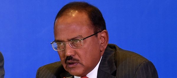 Indian National Security Advisor Ajit Kumar Doval delivers his speech during the Munich Security conference in New Delhi. (File) - Sputnik International