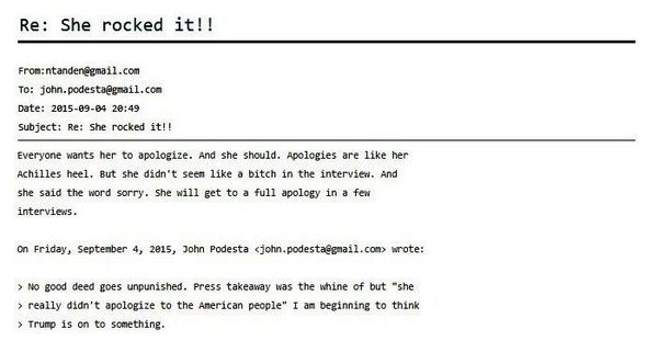 One of the 'Podesta Emails' released by Wikileaks One of the 'Podesta Emails' released by Wikileaks - Sputnik International