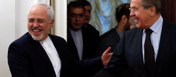 Russian Foreign Minister Sergei Lavrov (R) shakes hands with his Iranian counterpart Mohammad Javad Zarif during a meeting in Moscow, Russia, October 28, 2016 Russian Foreign Minister Sergei Lavrov (R) shakes hands with his Iranian counterpart Mohammad Javad Zarif during a meeting in Moscow, Russia, October 28, 2016 - Sputnik International
