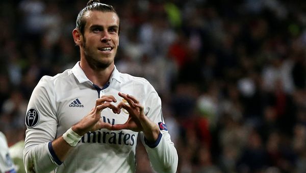UEFA Champions League - Santiago Bernabeu stadium, Madrid, Spain, 18/10/16 Real Madrid's Gareth Bale celebrates after scoring a goal. - Sputnik International