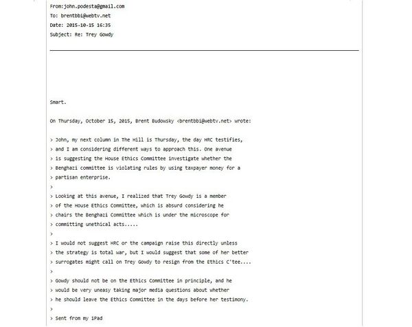 One of the 'Podesta Emails' released by WikiLeaks - Sputnik International