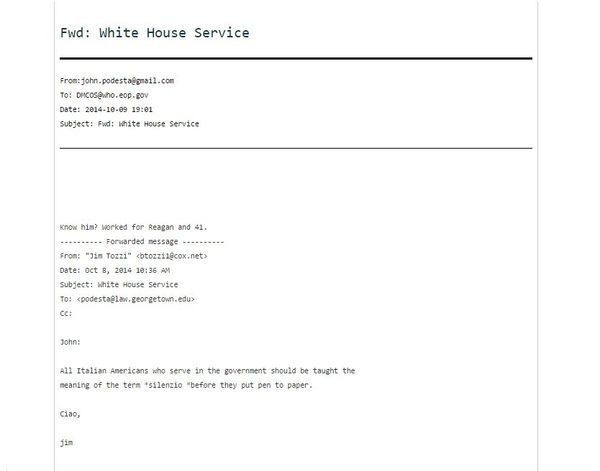 One of the 'Podesta Emails' released by WikiLeaks  - Sputnik International