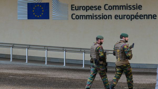 The European Union logo on the European Commission headquarters in Brussels The European Union logo on the European Commission headquarters in Brussels - Sputnik International
