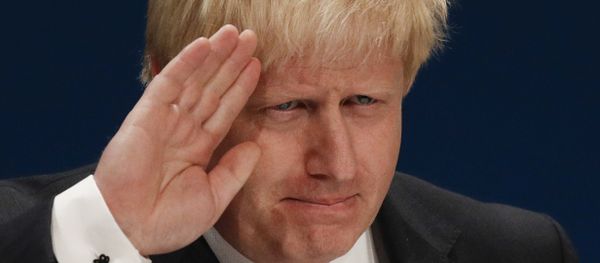 British Foreign Secretary Boris Johnson delivers a speech on the first day of the Conservative party annual conference at the International Convention Centre in Birmingham, central England, on October 2, 2016. - Sputnik International