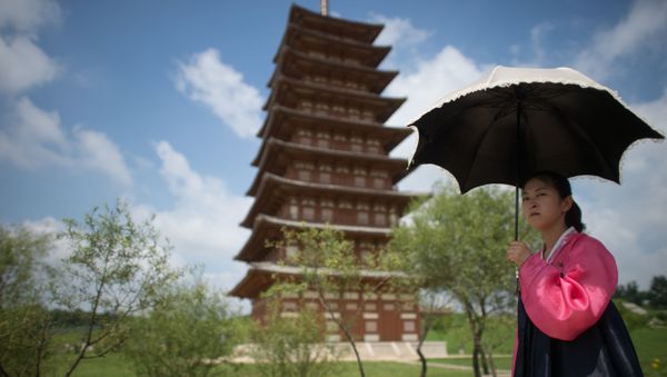 A girl in a historical park on the outskirts of Pyongyang. - Sputnik International