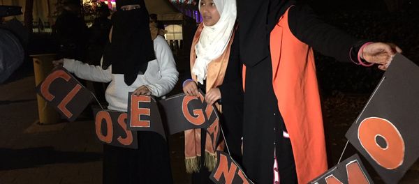 Demonstration held at US Embassy London on night of Elections Vote Demonstration held at US Embassy London on night of Elections Vote - Sputnik International