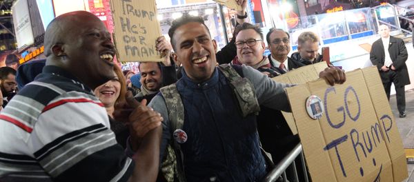 Supporters of Republican candidate Donald Trump on Times Square in New York follow the preliminary vote results Supporters of Republican candidate Donald Trump on Times Square in New York follow the preliminary vote results - Sputnik International