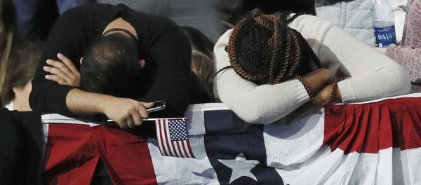 Supporters of Democratic U.S. presidential nominee Hillary Clinton react as they watch election returns at the election night rally in New York, U.S., November 8, 2016 Supporters of Democratic U.S. presidential nominee Hillary Clinton react as they watch election returns at the election night rally in New York, U.S., November 8, 2016 - Sputnik International