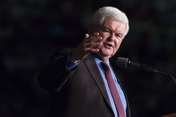 In this file photo taken Sept. 19, 2016, former House Speaker Newt Gingrich introduces Republican presidential candidate Donald Trump during a campaign rally in Ft. Myers, Fla In this file photo taken Sept. 19, 2016, former House Speaker Newt Gingrich introduces Republican presidential candidate Donald Trump during a campaign rally in Ft. Myers, Fla - Sputnik International