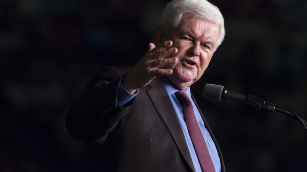 In this file photo taken Sept. 19, 2016, former House Speaker Newt Gingrich introduces Republican presidential candidate Donald Trump during a campaign rally in Ft. Myers, Fla - Sputnik International