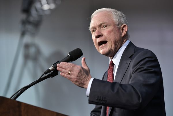 Senator Jeff Sessions, R-AL, speaks at a rally for Republican presidential nominee Donald Trump at Ambridge Area Senior High School on October 10, 2016 in Ambridge, Pennsylvania Senator Jeff Sessions, R-AL, speaks at a rally for Republican presidential nominee Donald Trump at Ambridge Area Senior High School on October 10, 2016 in Ambridge, Pennsylvania - Sputnik International