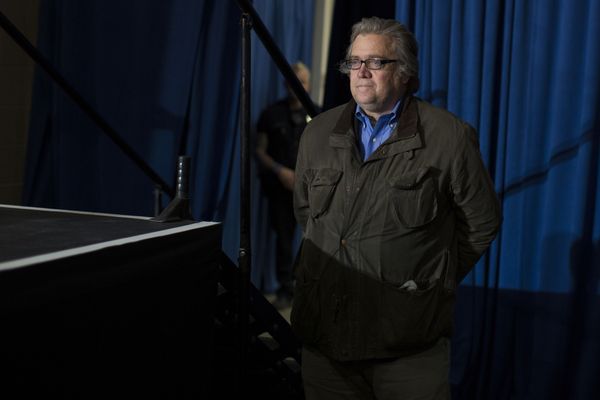 Stephen Bannon, campaign CEO for Republican presidential candidate, Donald Trump, looks on as Trump speaks during a campaign rally, Saturday, Nov. 5, 2016, in Denver Stephen Bannon, campaign CEO for Republican presidential candidate, Donald Trump, looks on as Trump speaks during a campaign rally, Saturday, Nov. 5, 2016, in Denver - Sputnik International