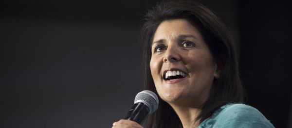 South Carolina Governor Nikki Haley speaks during a campaign rally for Republican presidential candidate Marco Rubio in North Charleston, South Carolina, February 19, 2016 - Sputnik International