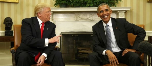 U.S. President Barack Obama meets with President-elect Donald Trump (L) to discuss transition plans in the White House Oval Office in Washington, U.S., November 10, 2016 U.S. President Barack Obama meets with President-elect Donald Trump (L) to discuss transition plans in the White House Oval Office in Washington, U.S., November 10, 2016 - Sputnik International
