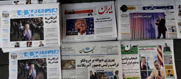 A picture taken on November 10, 2016 in the Iranian capital Tehran shows local newspapers displaying articles on US president-elect Donald Trump a day after his election A picture taken on November 10, 2016 in the Iranian capital Tehran shows local newspapers displaying articles on US president-elect Donald Trump a day after his election - Sputnik International