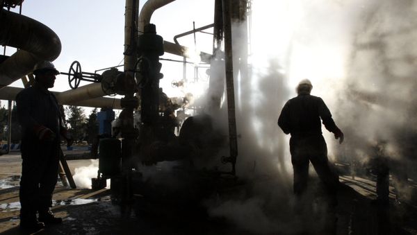 Worker repairs a part of a unit of the Tehran oil refinery, in Tehran, Iran. (File) Worker repairs a part of a unit of the Tehran oil refinery, in Tehran, Iran. (File) - Sputnik International