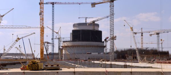 Construction of a reactor unit of the first Belarusian nuclear power plant (NPP) in the Grodno Region. Construction of a reactor unit of the first Belarusian nuclear power plant (NPP) in the Grodno Region. - Sputnik International