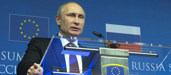 Russian President Vladimir Putin pictured during the joint news conference following the Russia-EU summit in Brussels. (File) - Sputnik International