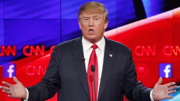 In this Dec. 15, 2015 file photo, Donald Trump makes a point during the CNN Republican presidential debate at the Venetian Hotel & Casino in Las Vegas In this Dec. 15, 2015 file photo, Donald Trump makes a point during the CNN Republican presidential debate at the Venetian Hotel & Casino in Las Vegas - Sputnik International