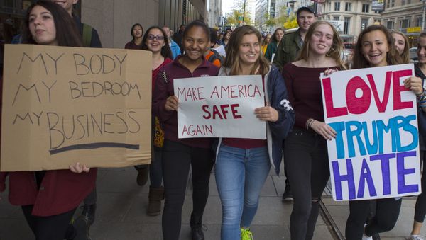 More US Students Leave Class in Protest of Trump Win - Sputnik International