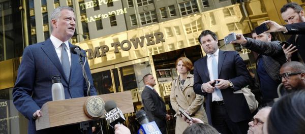New York Mayor Bill de Blasio speaks during a news conference in front of Trump Tower following a meeting with President-elect Donald Trump, Wednesday, Nov. 16, 2016, in New York New York Mayor Bill de Blasio speaks during a news conference in front of Trump Tower following a meeting with President-elect Donald Trump, Wednesday, Nov. 16, 2016, in New York - Sputnik International