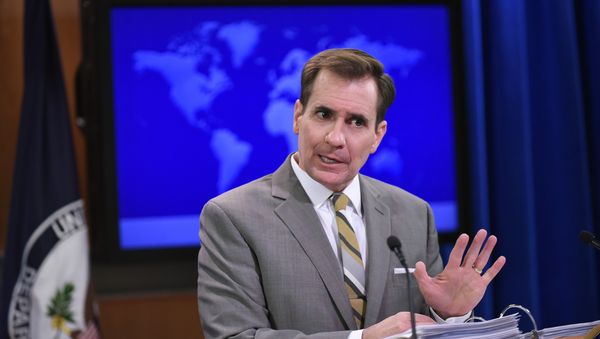 State Department Spokesman John Kirby speaks during the daily briefing at the State Department on January 6, 2015 in Washington, DC - Sputnik International