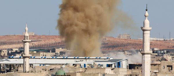 Smoke rises from a militant held neighbourhood of Aleppo, Syria November 17, 2016 Smoke rises from a militant held neighbourhood of Aleppo, Syria November 17, 2016 - Sputnik International