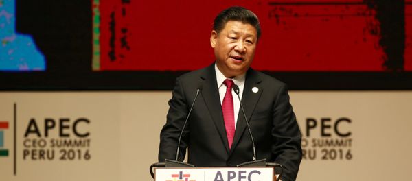 China's President Xi Jinping addresses audience during a meeting of the APEC (Asia-Pacific Economic Cooperation) Ceo Summit in Lima, Peru, November 19, 2016 - Sputnik International