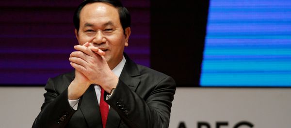 Vietnam's President Tran Dai Quang gestures during a meeting of the APEC (Asia-Pacific Economic Cooperation) CEO Summit in Lima, Peru, November 19, 2016. Vietnam's President Tran Dai Quang gestures during a meeting of the APEC (Asia-Pacific Economic Cooperation) CEO Summit in Lima, Peru, November 19, 2016. - Sputnik International