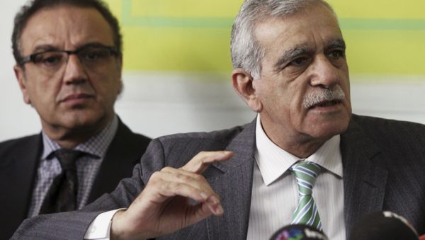Pro-Kurdish Peace and Democracy Party lawmakers Ahmet Turk, right, and Sirri Sakik attend a news conference in Ankara, Turkey. (File) Pro-Kurdish Peace and Democracy Party lawmakers Ahmet Turk, right, and Sirri Sakik attend a news conference in Ankara, Turkey. (File) - Sputnik International