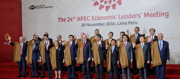 Leaders of Asia Pacific Economic Cooperation, APEC during the group photo in Lima, Peru - Sputnik International
