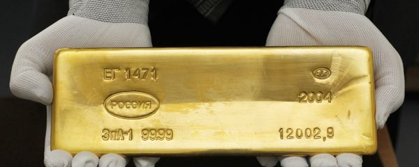 A gold bar from the collection of the Russian State Precious Metals and Gemstones Collection Fund under the Finance Ministry. (File) A gold bar from the collection of the Russian State Precious Metals and Gemstones Collection Fund under the Finance Ministry. (File) - Sputnik International
