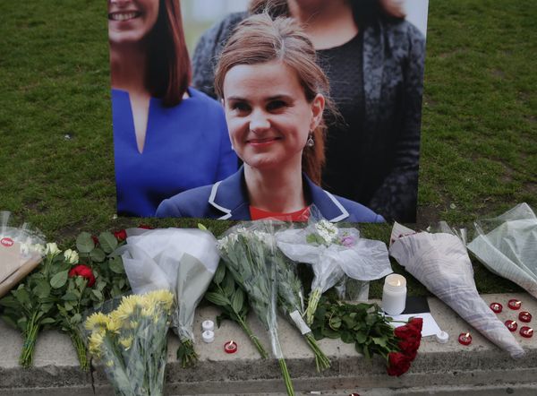 Floral tributes and candles placed by a picture of slain Labour MP Jo Cox at a vigil in Parliament square in London. (File) Floral tributes and candles placed by a picture of slain Labour MP Jo Cox at a vigil in Parliament square in London. (File) - Sputnik International