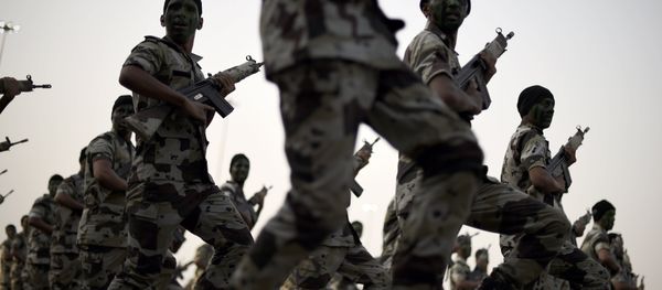 Members of the Saudi special police unit march during a military parade in Mecca on September 17, 2015. Members of the Saudi special police unit march during a military parade in Mecca on September 17, 2015. - Sputnik International