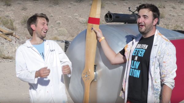 Bullets vs Propeller in Slow Motion - The Slow Mo Guys - Sputnik International