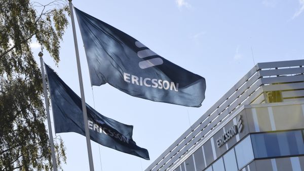 Flags with the logo of telecoms equipment maker Ericsson outside company's headquarters in Stockholm on October 4, 2016 Flags with the logo of telecoms equipment maker Ericsson outside company's headquarters in Stockholm on October 4, 2016 - Sputnik International