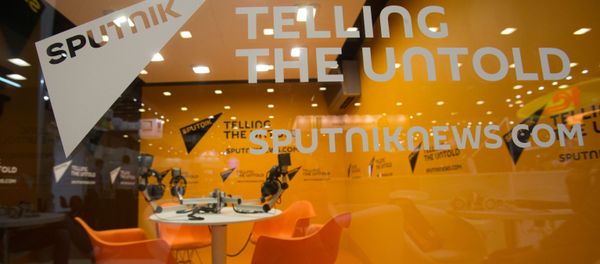 Стенд Международного информационного агентства Sputnik (Спутник) в ЭкспоФоруме перед открытием XX Санкт-Петербургского международного экономического форума Стенд Международного информационного агентства Sputnik (Спутник) в ЭкспоФоруме перед открытием XX Санкт-Петербургского международного экономического форума - Sputnik International