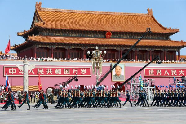Mitary personnel of the 154th Preobrazhensky Independent Commandant's Regiment during a military parade conducted to mark the 70th anniversary of China's victory in the Second Sino-Japanese War and the 70th anniversary of the end of World War II Mitary personnel of the 154th Preobrazhensky Independent Commandant's Regiment during a military parade conducted to mark the 70th anniversary of China's victory in the Second Sino-Japanese War and the 70th anniversary of the end of World War II - Sputnik International