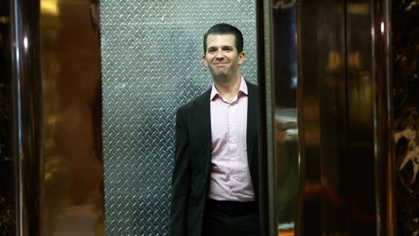 Donald Trump Jr. Stands in an elevator at Trump Tower in the Manhattan borough of New York City, U.S., November 17, 2016 - Sputnik International