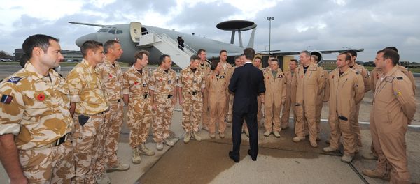 Britain's Deputy Prime Minister Nick Clegg is pictured during a visit to RAF Waddington in Lincoln, north-east England on November 3, 2011, where he welcomed home UK Armed Forces personnel who recently returned from flying or supporting missions as part of the international effort in Libya - Sputnik International