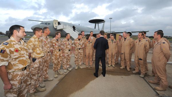 Britain's Deputy Prime Minister Nick Clegg is pictured during a visit to RAF Waddington in Lincoln, north-east England on November 3, 2011, where he welcomed home UK Armed Forces personnel who recently returned from flying or supporting missions as part of the international effort in Libya Britain's Deputy Prime Minister Nick Clegg is pictured during a visit to RAF Waddington in Lincoln, north-east England on November 3, 2011, where he welcomed home UK Armed Forces personnel who recently returned from flying or supporting missions as part of the international effort in Libya - Sputnik International