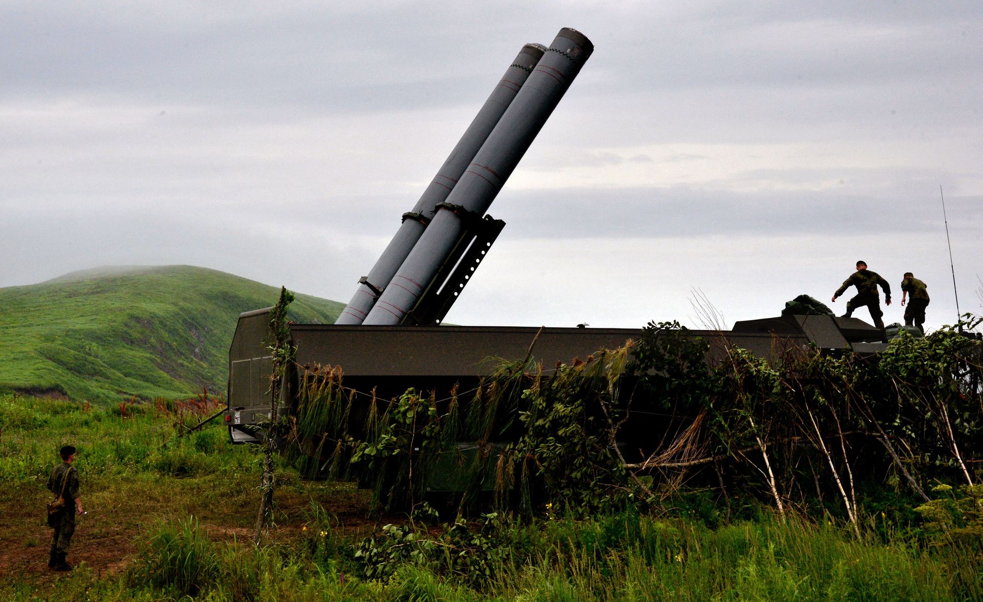 A Bastion coastal defense missile system during a drill in Primorsky Territory in the Russian Far East. A Bastion coastal defense missile system during a drill in Primorsky Territory in the Russian Far East. - Sputnik International, 1920, 14.02.2024