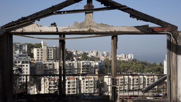 The Mediterranean sea and parts of the city can bee sen through a burned house following wildfires in Haifa, Israel, Friday, Nov. 25, 2016. Israeli firefighters reined in a blaze that had spread across the country's third-largest city and forced tens of thousands of people to flee their homes, but continued to battle more than a dozen other fires around the country for the fourth day in a row. The Mediterranean sea and parts of the city can bee sen through a burned house following wildfires in Haifa, Israel, Friday, Nov. 25, 2016. Israeli firefighters reined in a blaze that had spread across the country's third-largest city and forced tens of thousands of people to flee their homes, but continued to battle more than a dozen other fires around the country for the fourth day in a row. - Sputnik International