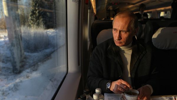 Vladimir Putin takes trip on newly launched Sapsan high-speed train Vladimir Putin takes trip on newly launched Sapsan high-speed train - Sputnik International