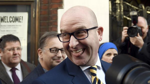 United Kingdom Independence Party (UKIP) leadership candidate Paul Nuttall arrives to hear the result of the UKIP leadership election, in London, Britain November 28, 2016. - Sputnik International