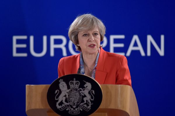 Britain's Prime Minister Theresa May holds a news conference after the EU summit in Brussels, Belgium October 21, 2016. Britain's Prime Minister Theresa May holds a news conference after the EU summit in Brussels, Belgium October 21, 2016. - Sputnik International